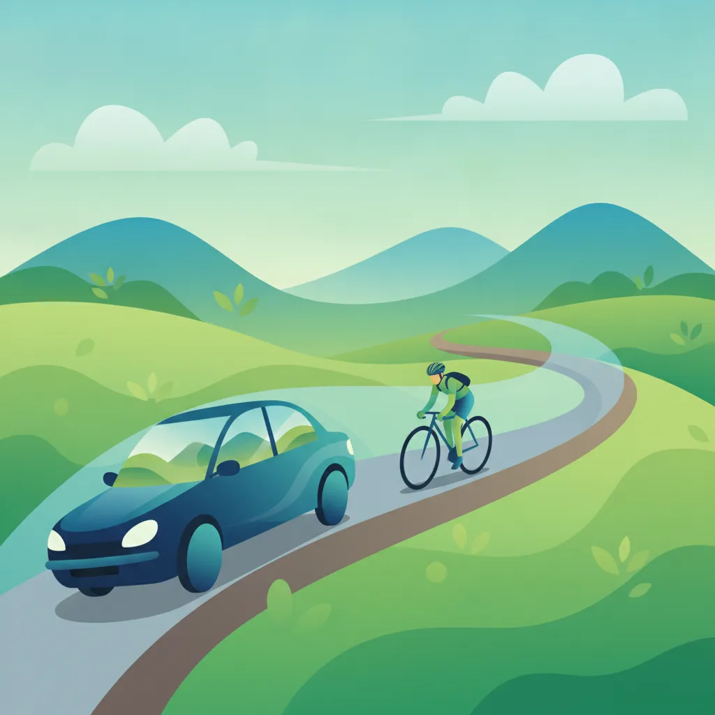 Gemeinsame Straßen in Österreich mit Radfahrern und E-Bikes
