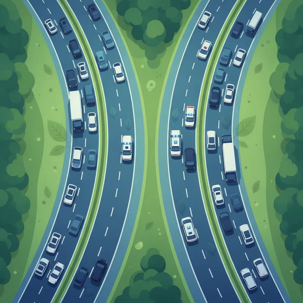 Formación del carril de emergencia austríaco Rettungsgasse
