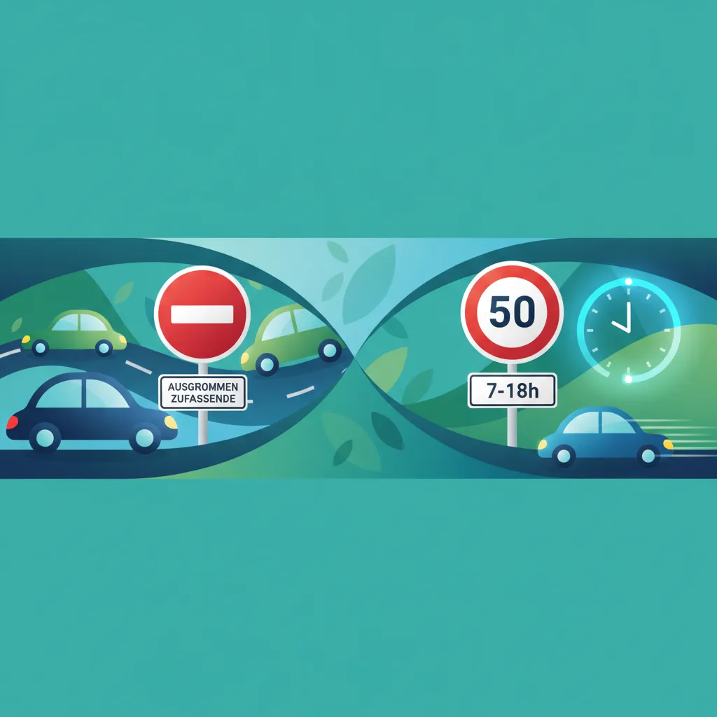 Österreichische Zusatztafeln und Ausnahmen bei Verkehrszeichen