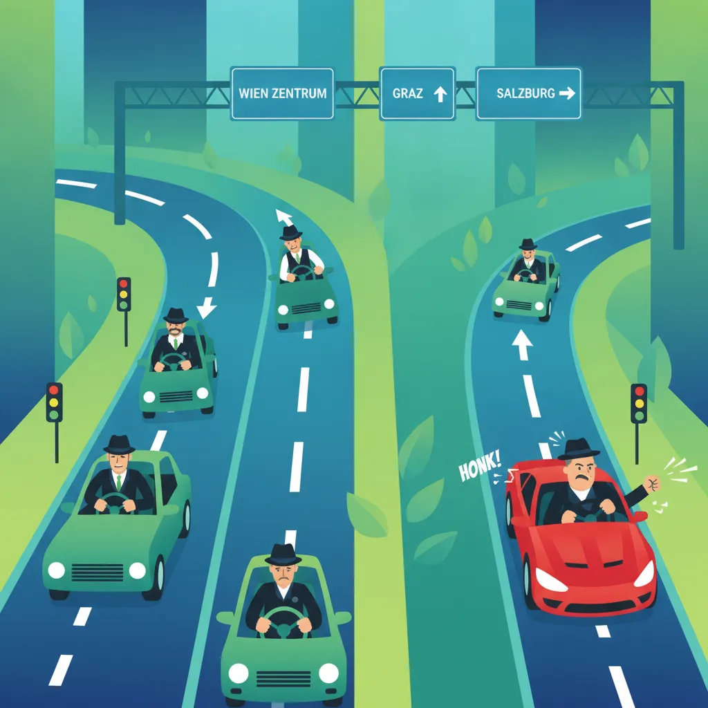 Aggression im Straßenverkehr bewältigen für die theoretische Fahrprüfung in Österreich
