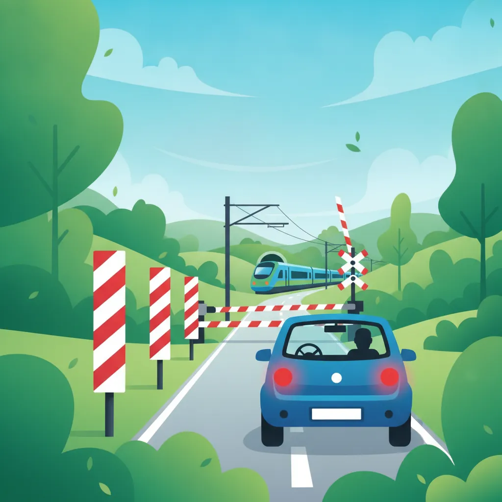 Panneaux de compte à rebours des passages à niveau belges