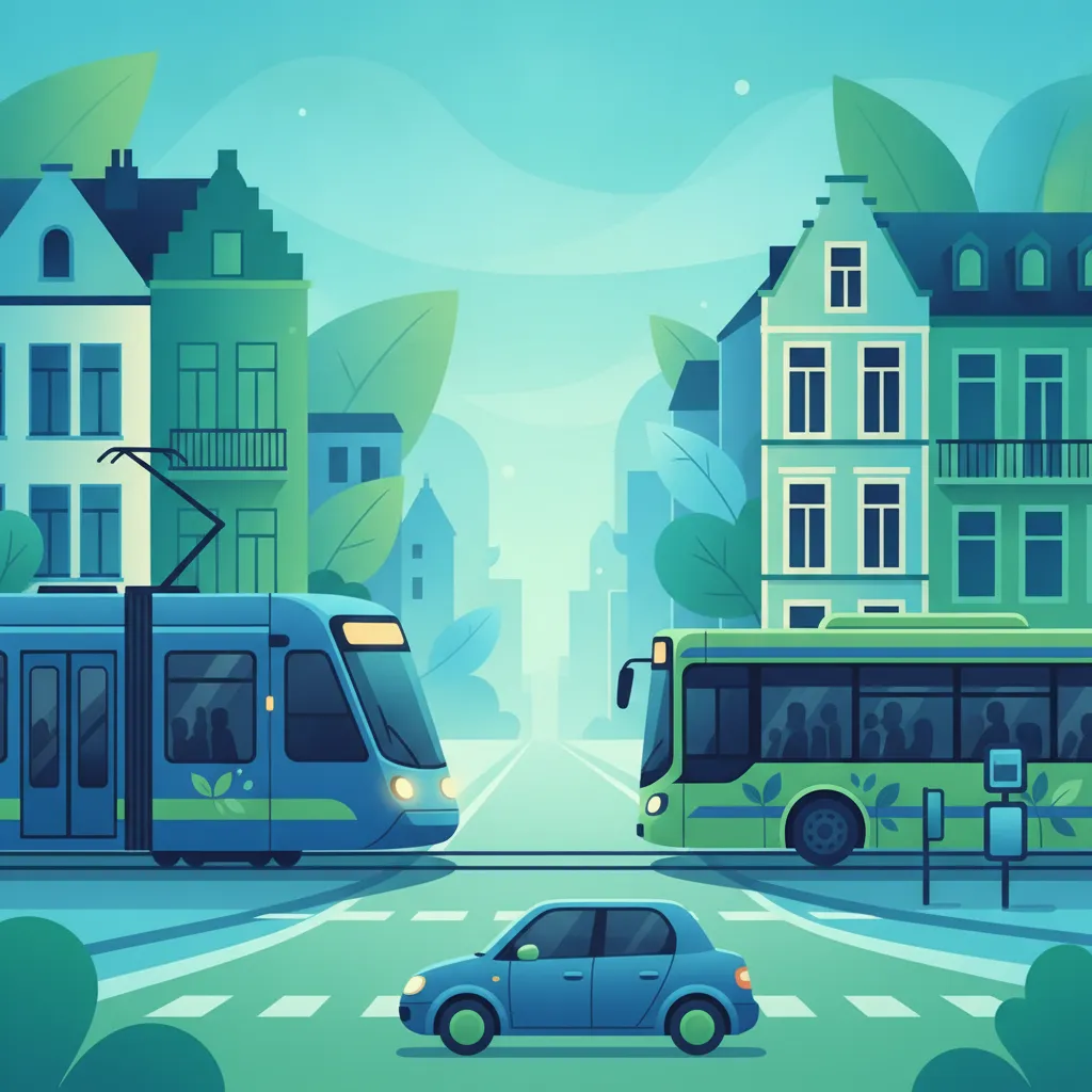 Vorfahrt für Busse und Straßenbahnen im belgischen Straßenverkehr