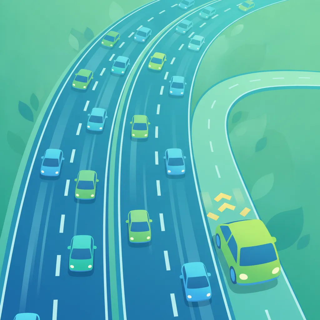 Regeln für das Einfädeln auf belgischen Autobahnen