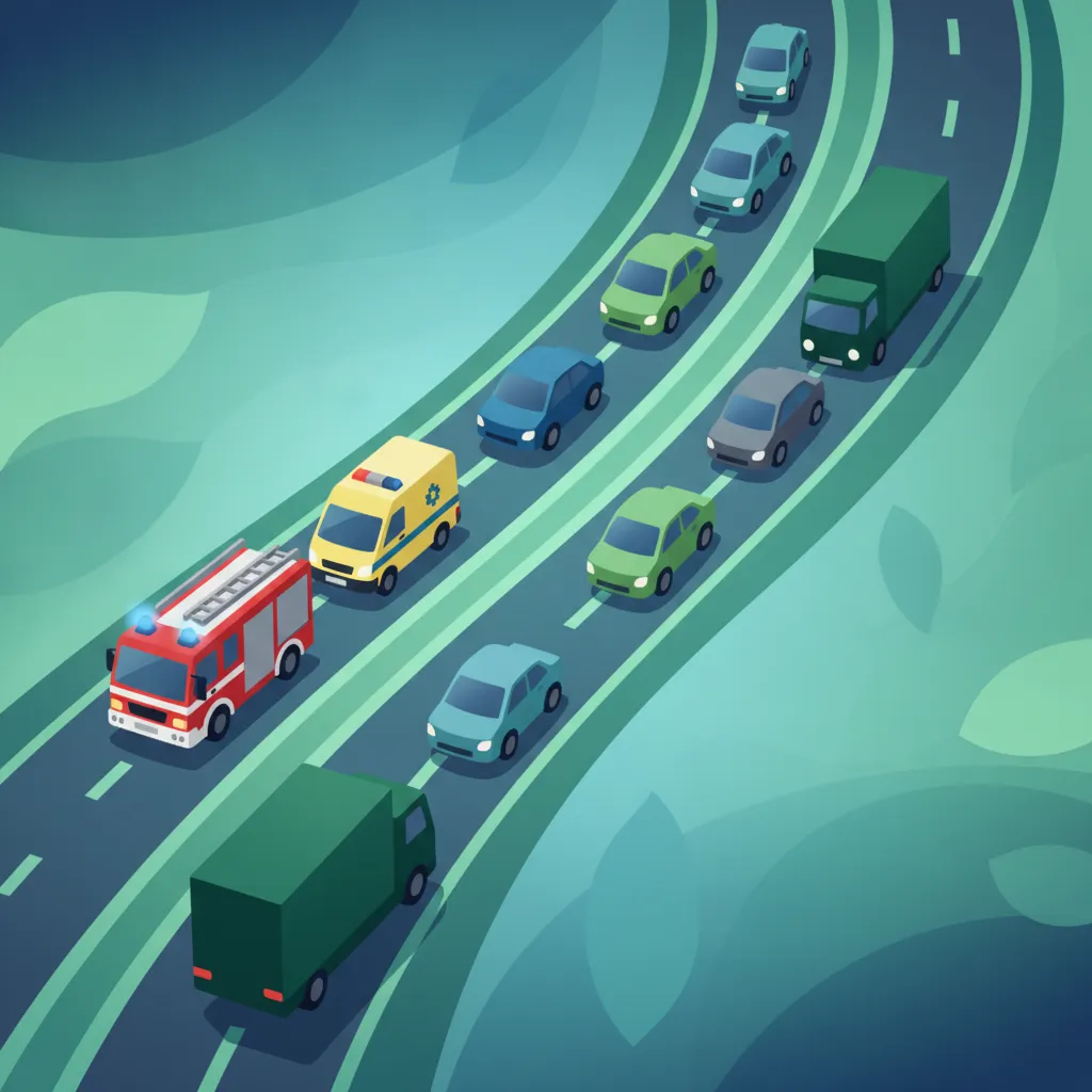 Création d'un couloir d'urgence sur les autoroutes belges