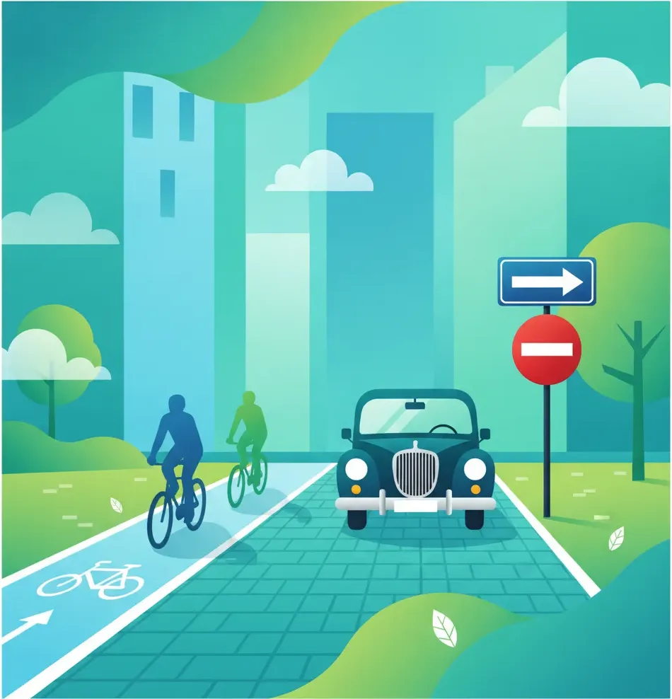 Einbahnstraßen und Radfahrer-Gegenverkehr in Belgien
