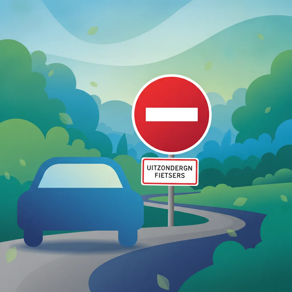 Belgische Fahrprüfung: Verbotsschild (C1) & Ausnahmen Übungssatz