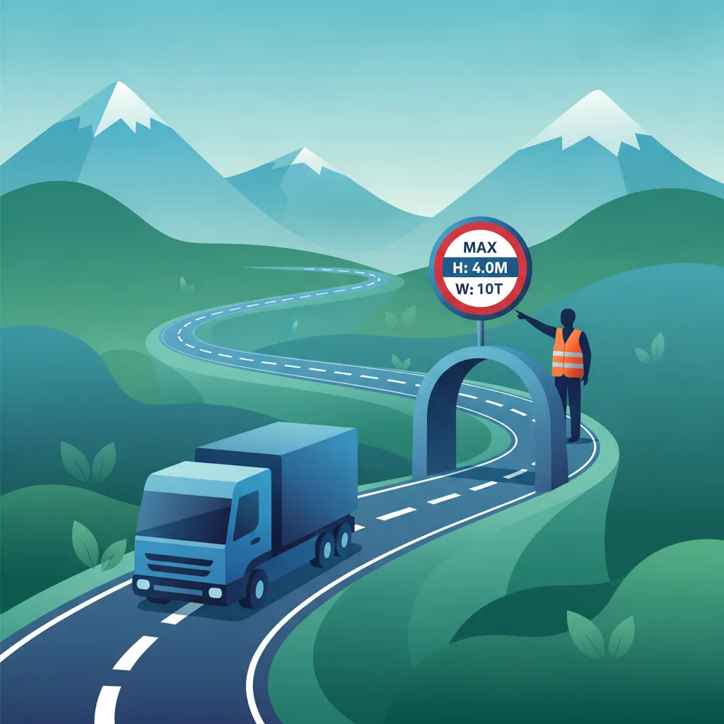 Swiss Dimension and Weight Restrictions on Roads