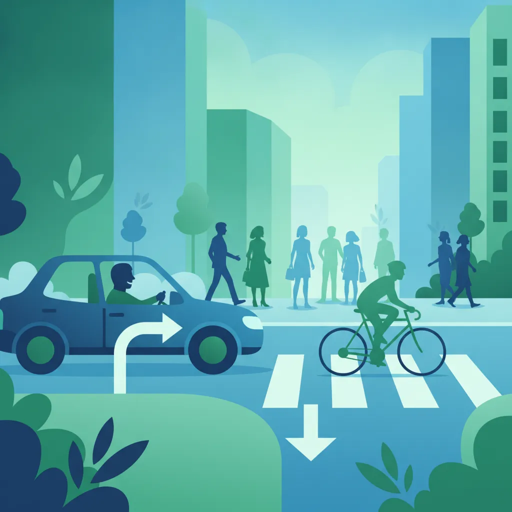 Normas de Giro y Prioridad en Intersecciones Urbanas Alemanas