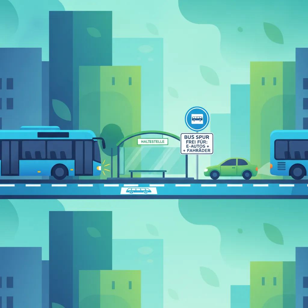 Regeln für Busspuren und Haltestellen in Deutschland