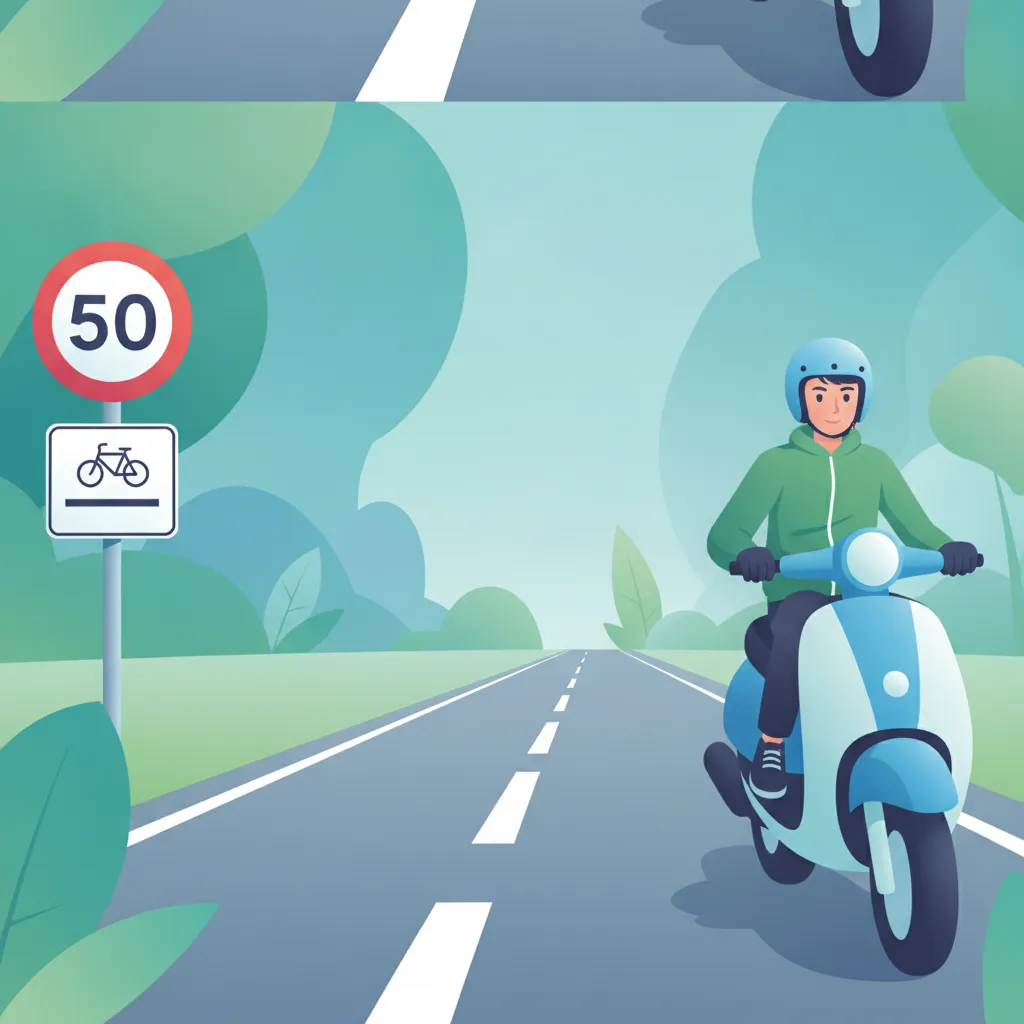 Übung zu deutschen Moped- & Mofa-Regeln für die Führerscheinklasse AM