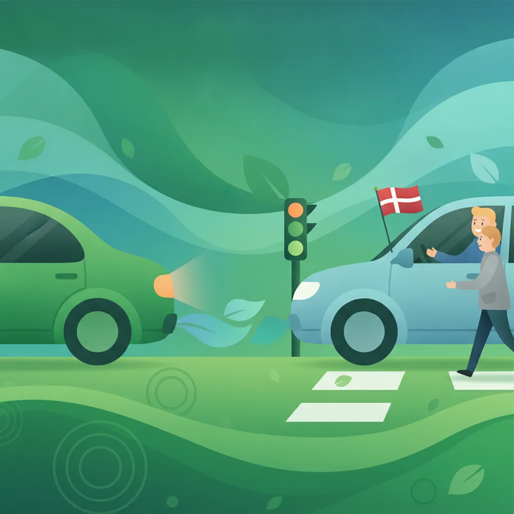 Sparsames Fahren und rücksichtsvolles Verhalten im Straßenverkehr in Dänemark