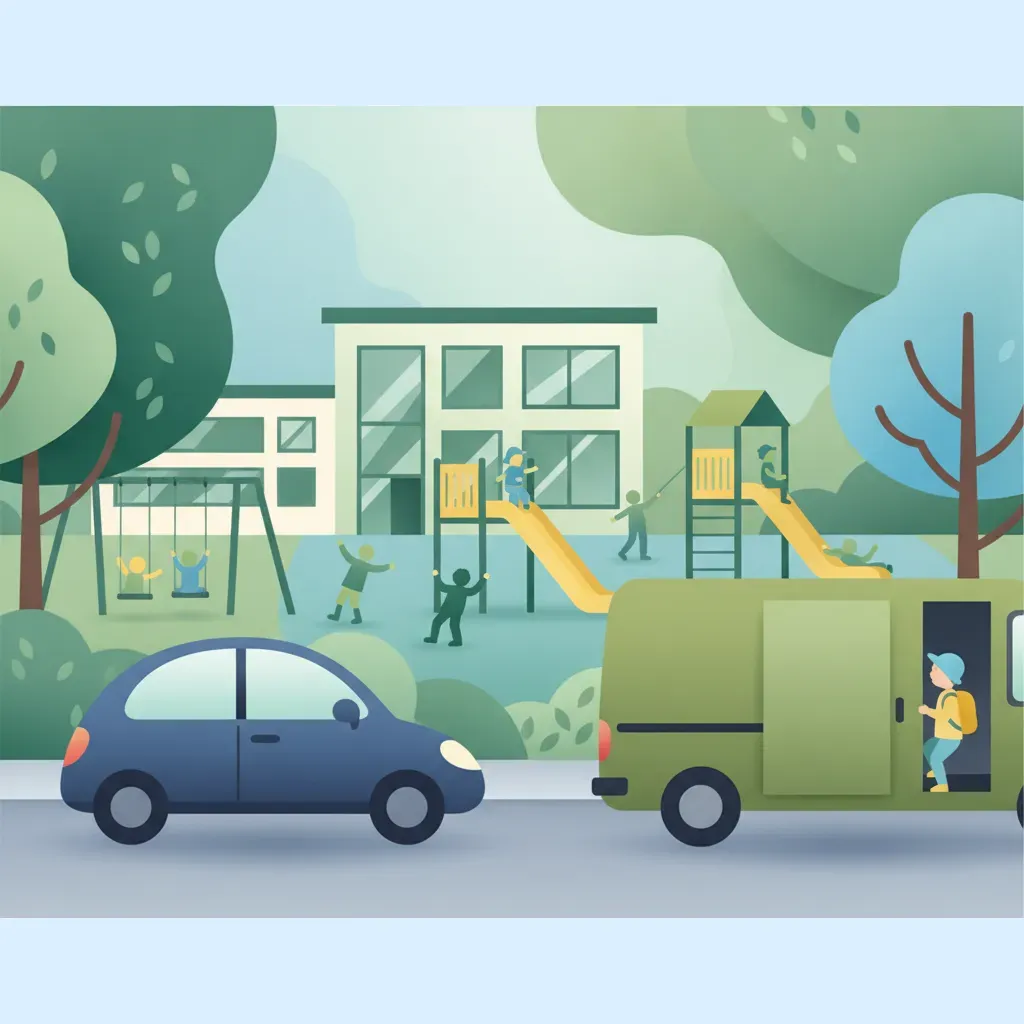Sicheres Fahren in der Nähe von Schulen und Kindern in Dänemark