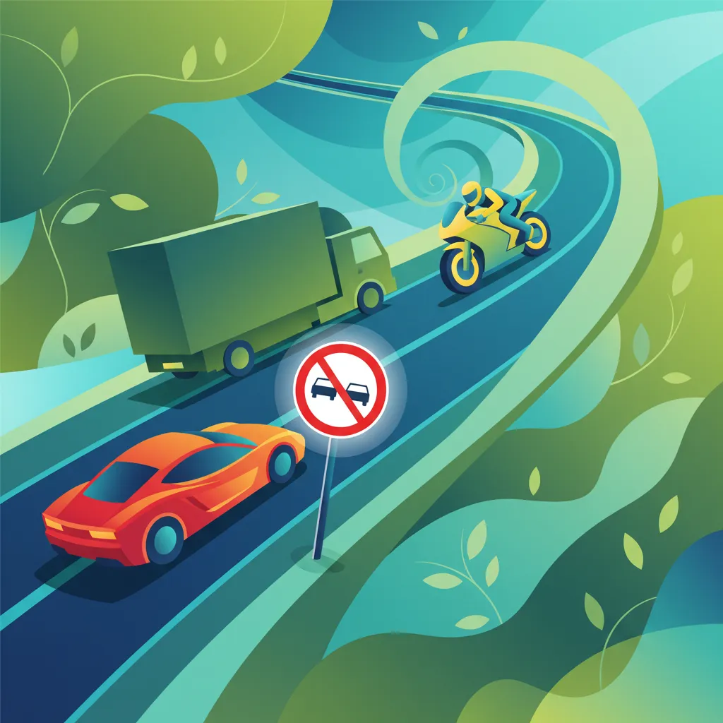 Verbotene Überholmanöver im spanischen Verkehrsrecht