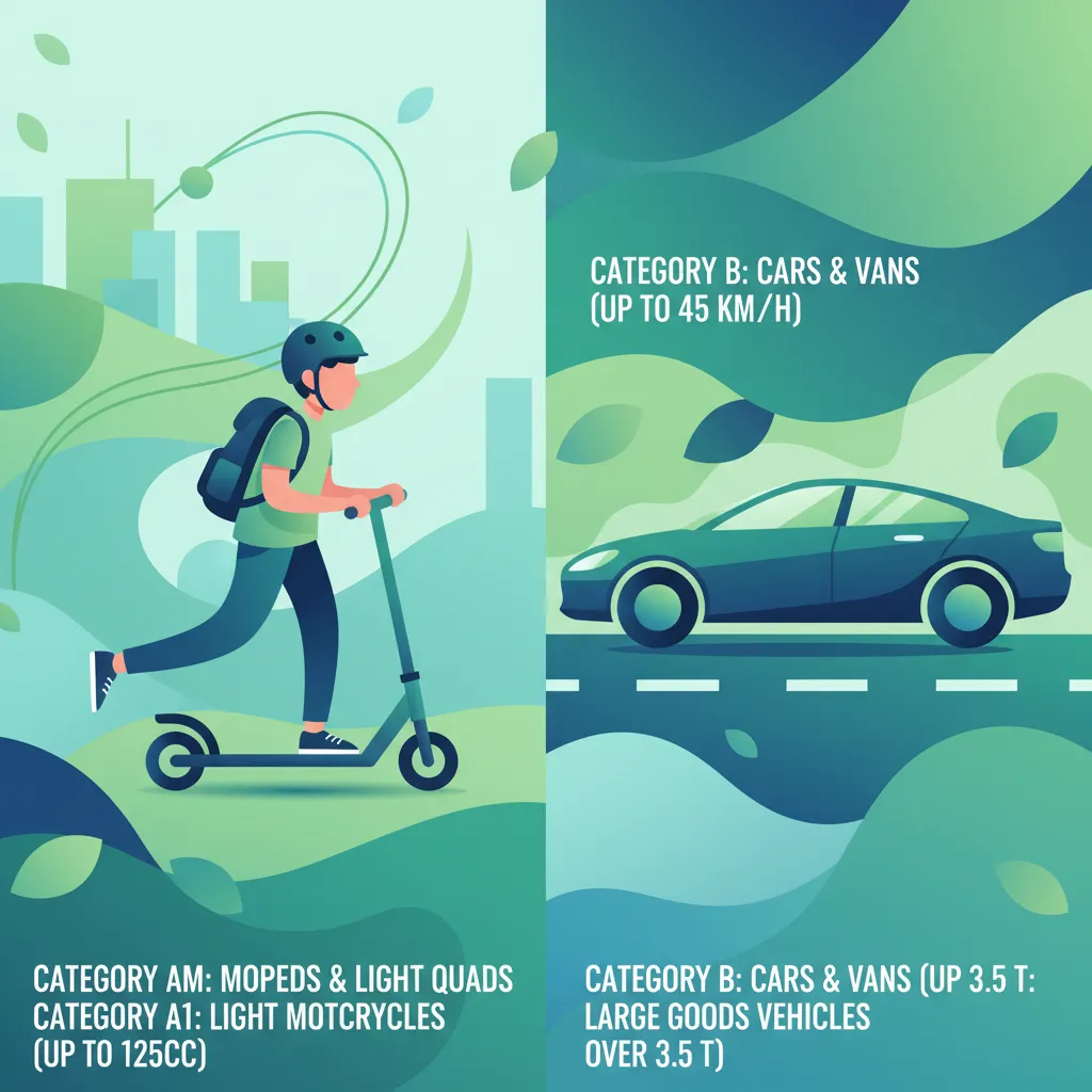 Spanish Driving License Categories: AM, A, and B Explained