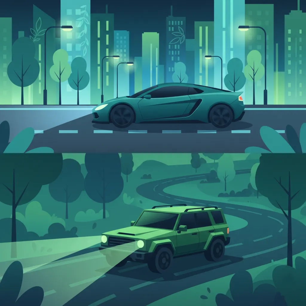 Luzes de Condução Noturna: Regras Urbanas e Interurbanas em Espanha