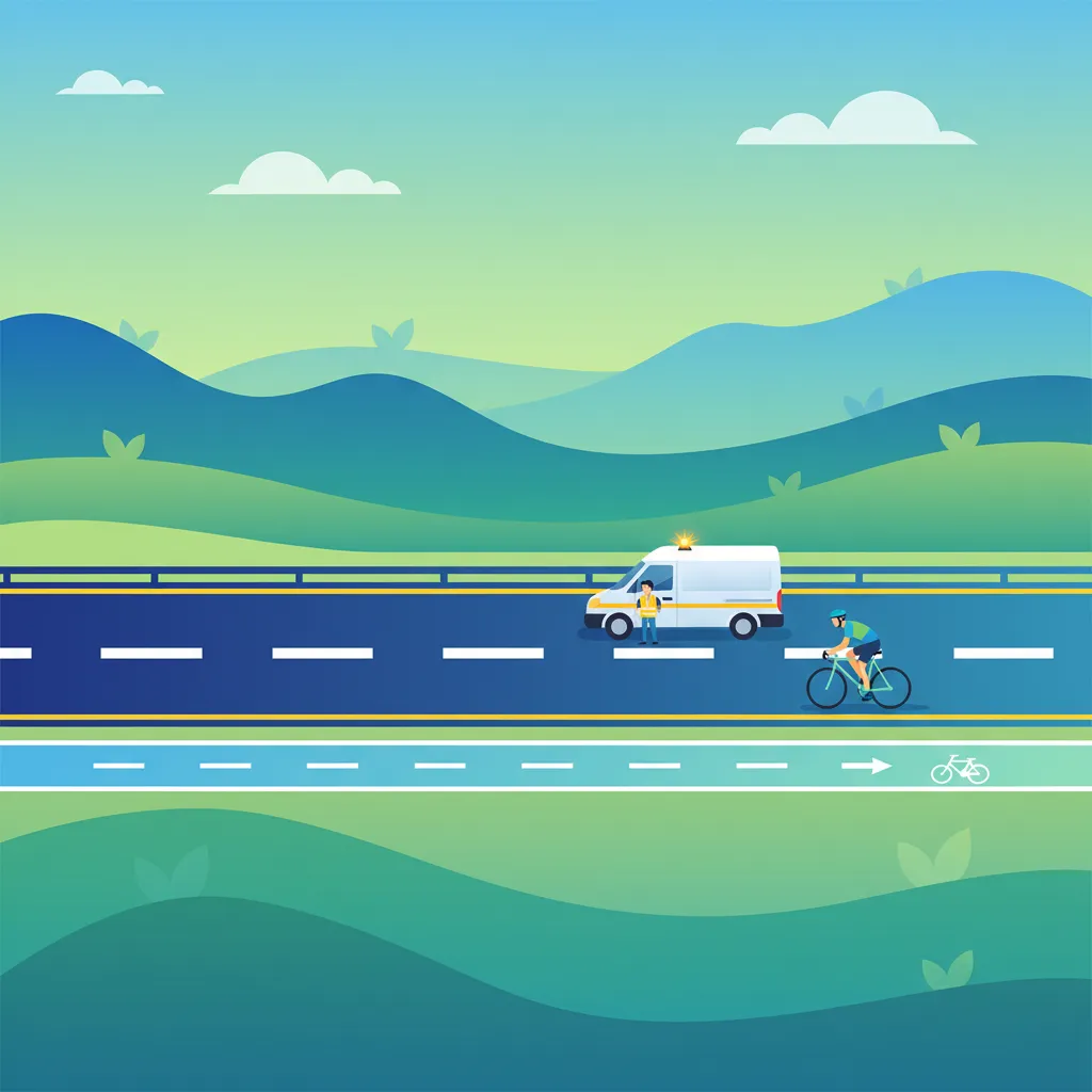 Regeln für das Fahren auf dem Seitenstreifen (Arcén) in Spanien