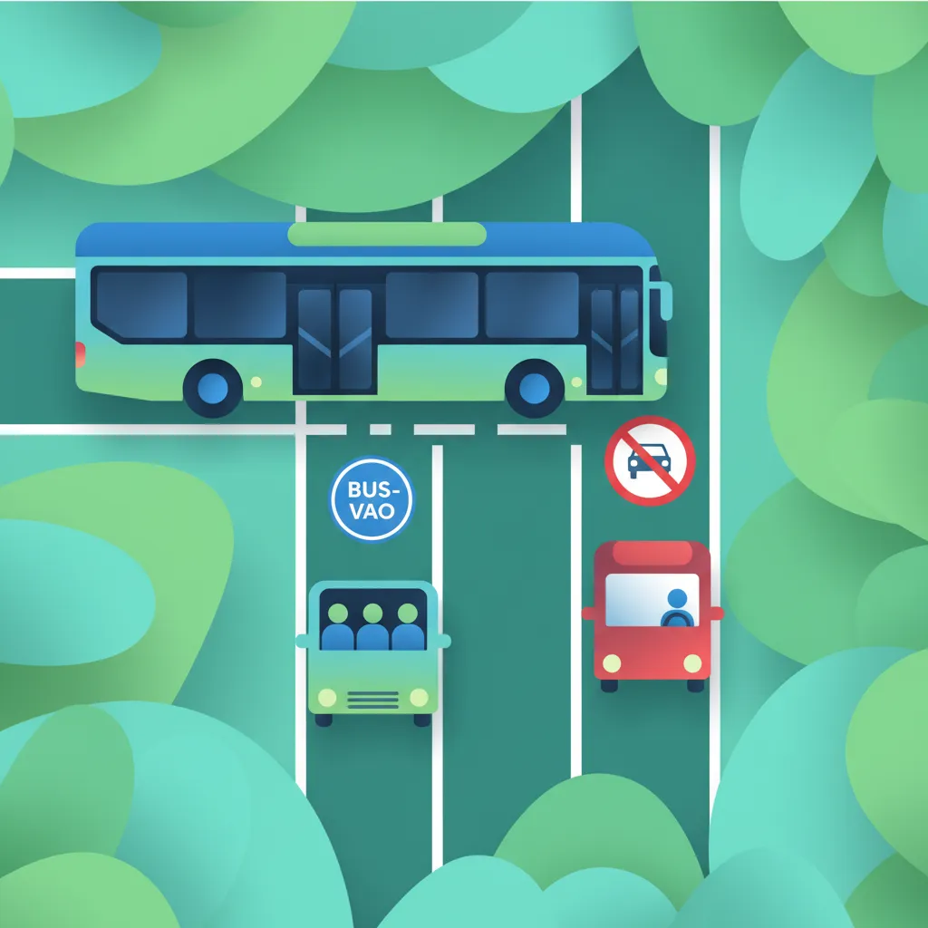 Verständnis von spanischen Bus-VAO- und Fahrgemeinschaftsspuren