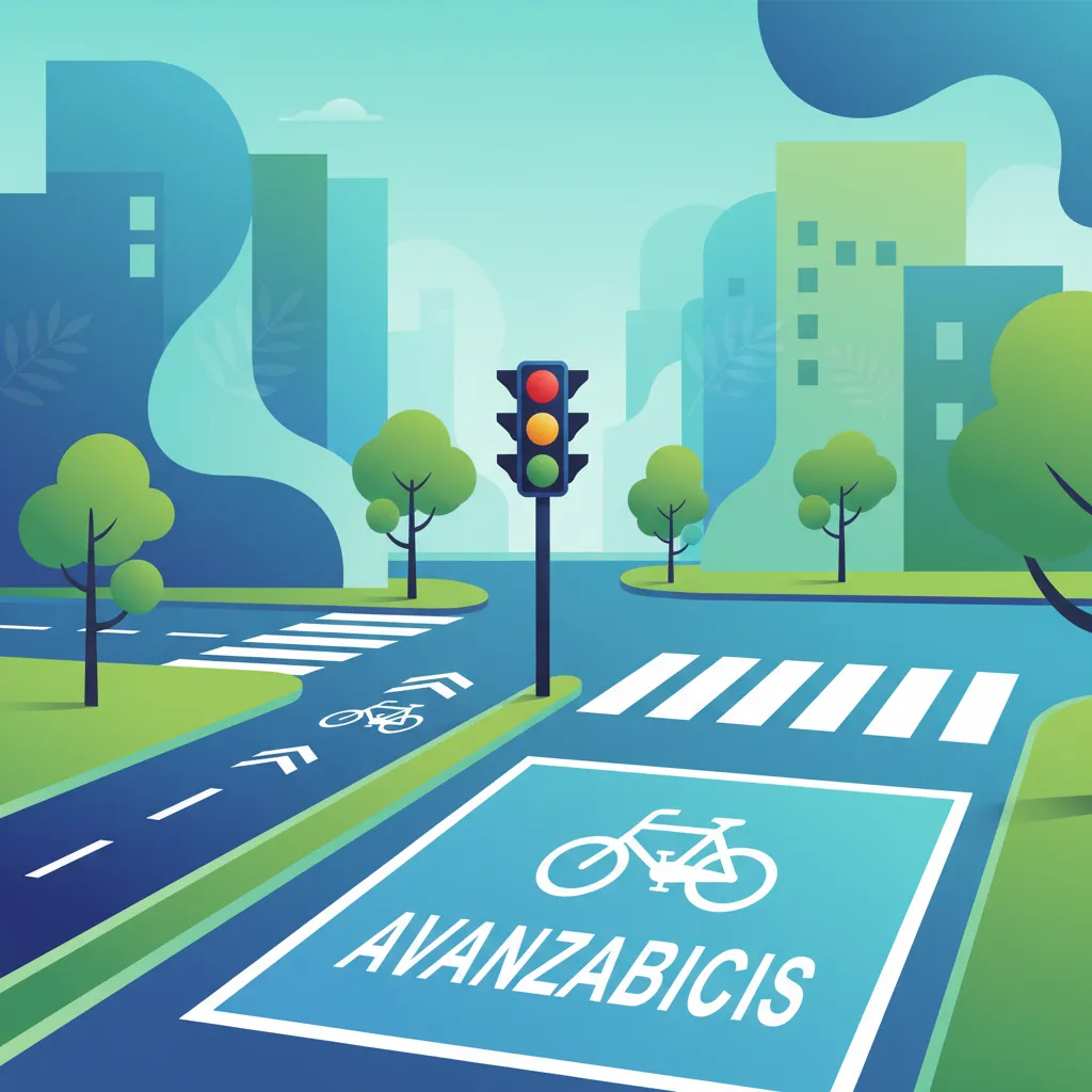 Spezielle Fahrbahnmarkierungen in Städten: Avanzabicis, Radwege & Sharrows in Spanien