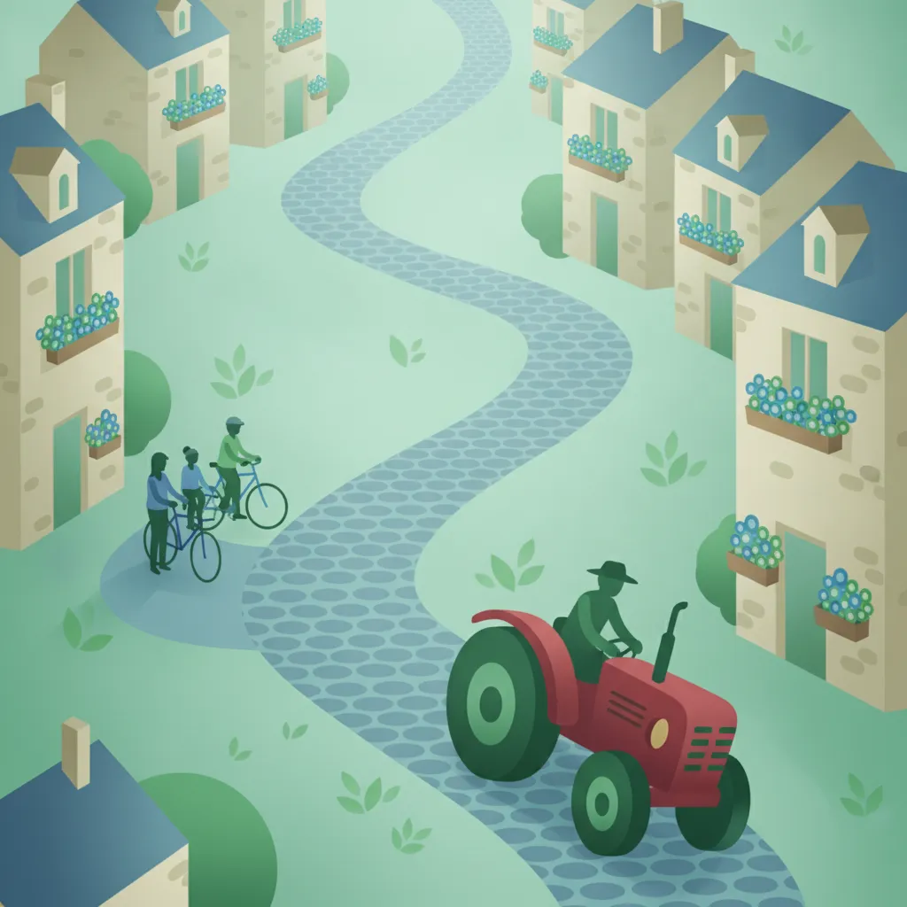 France Rurale : Tracteurs et Règles de Circulation des Villages