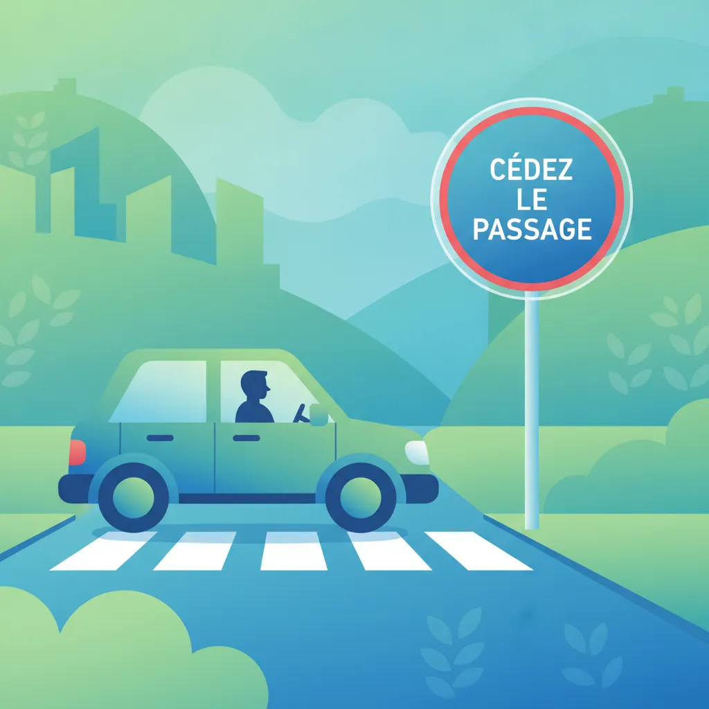 Reglas de "Cédez le Passage" y Línea de Detención en Francia