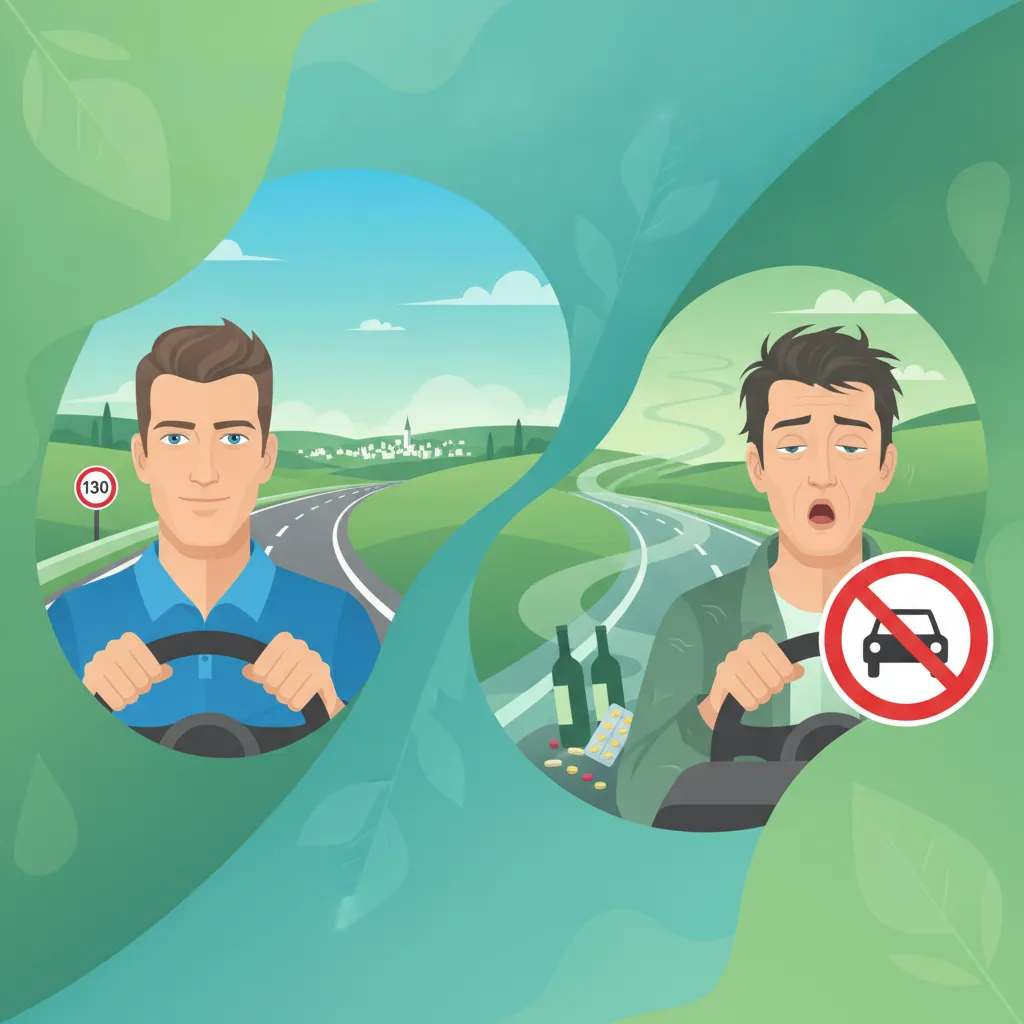 Règles sur l'alcool, les drogues et les médicaments pour le Code de la route français