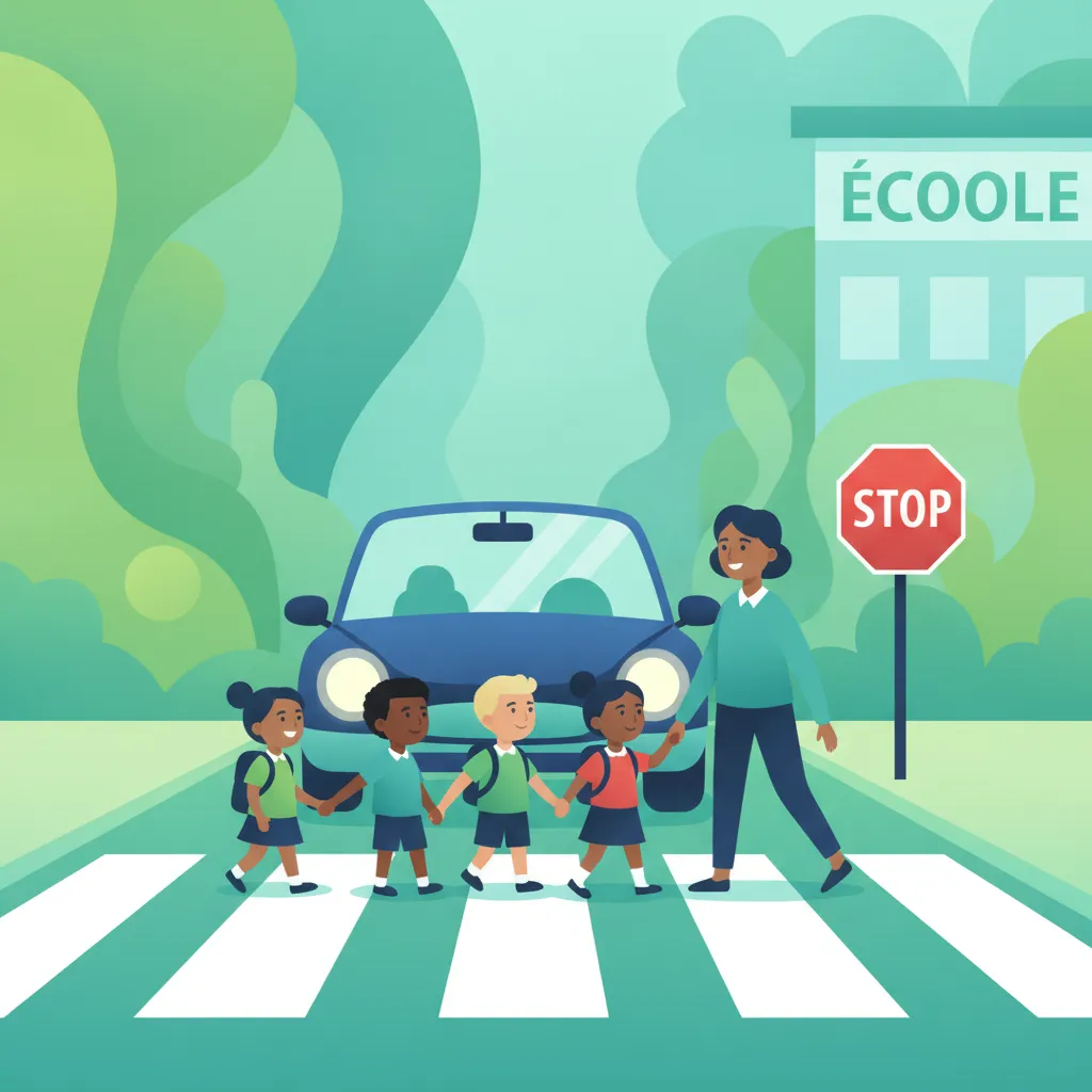Piétons, Traversées et Zones Scolaires pour le Code de la Route Français