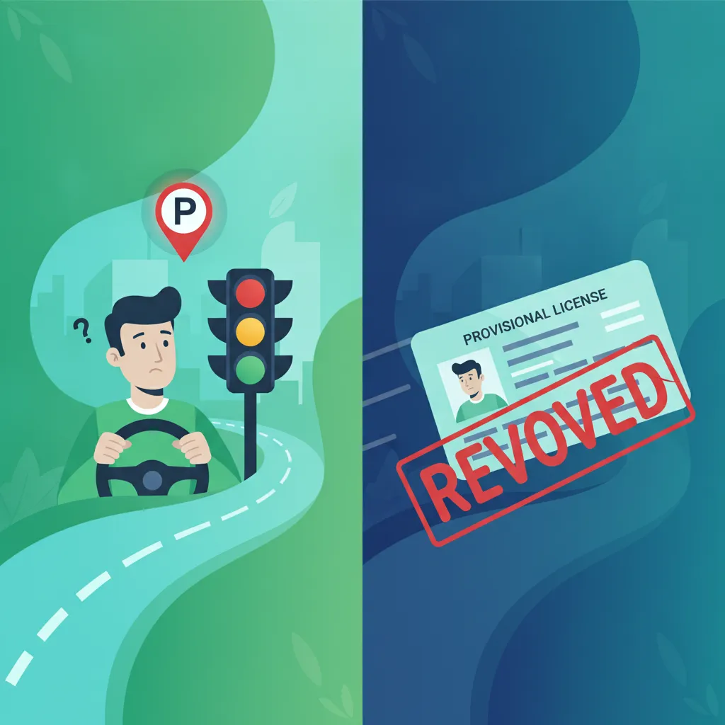 Points d'inaptitude et révocation du permis pour les nouveaux conducteurs en Grande-Bretagne