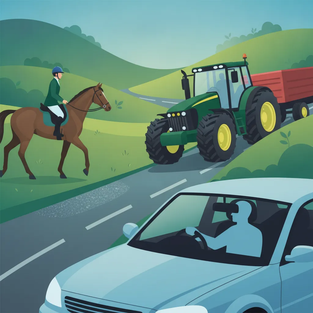 Horse Riders and Rural Hazards for Great Britain Driving Theory