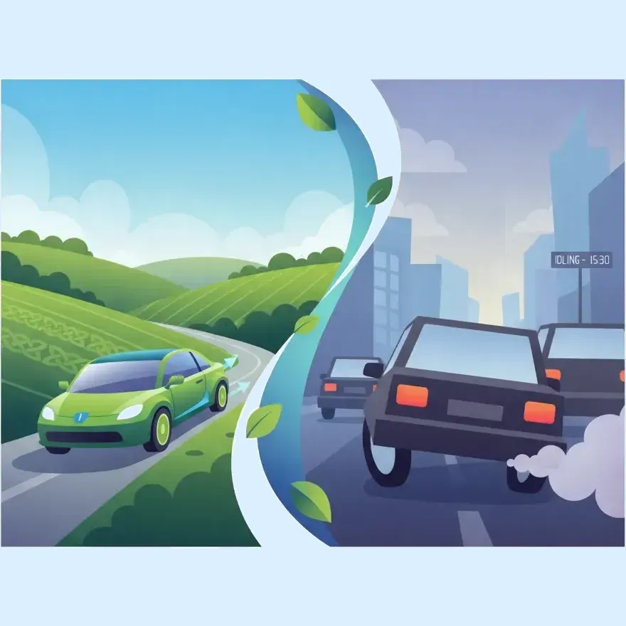 Podstawy eco-drivingu i efektywności paliwowej dla irlandzkiego egzaminu teoretycznego