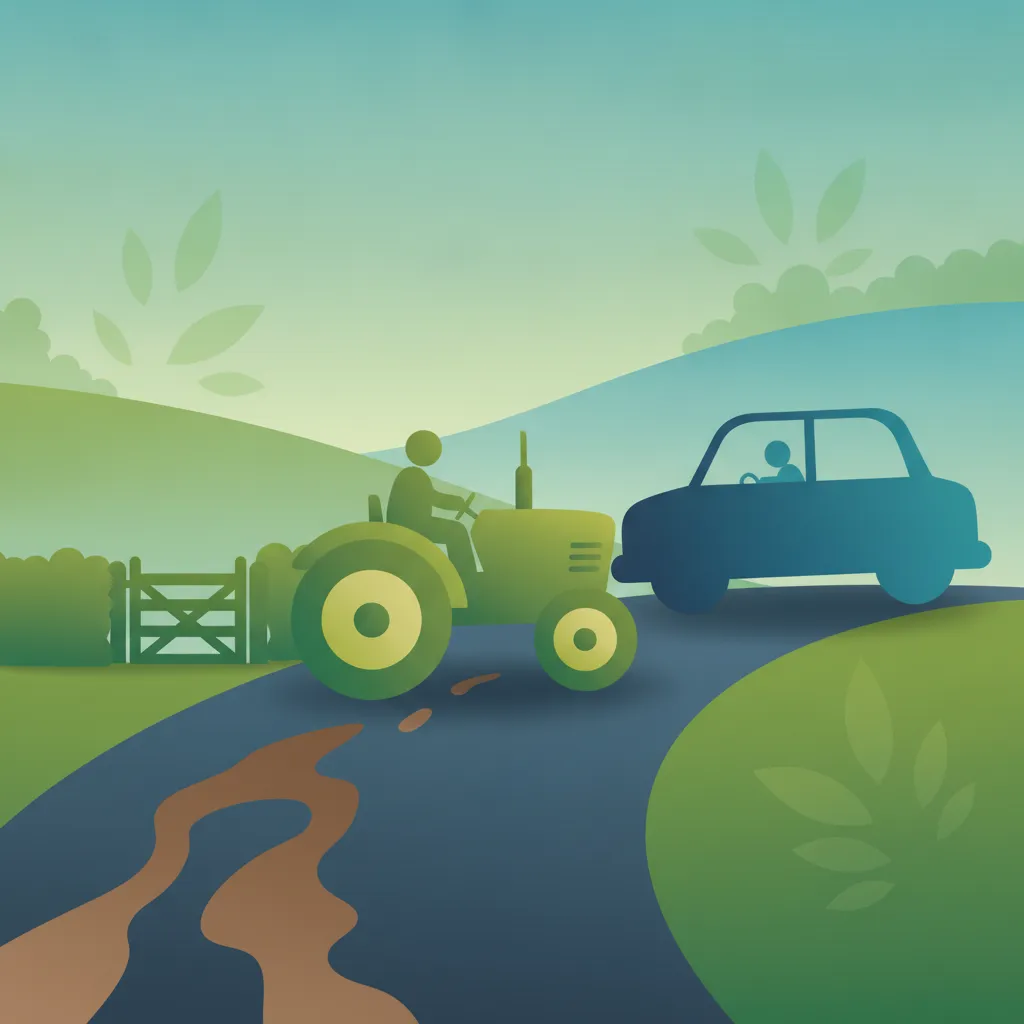 Traktoren und langsame Fahrzeuge für die irische Fahrer-Theorieprüfung