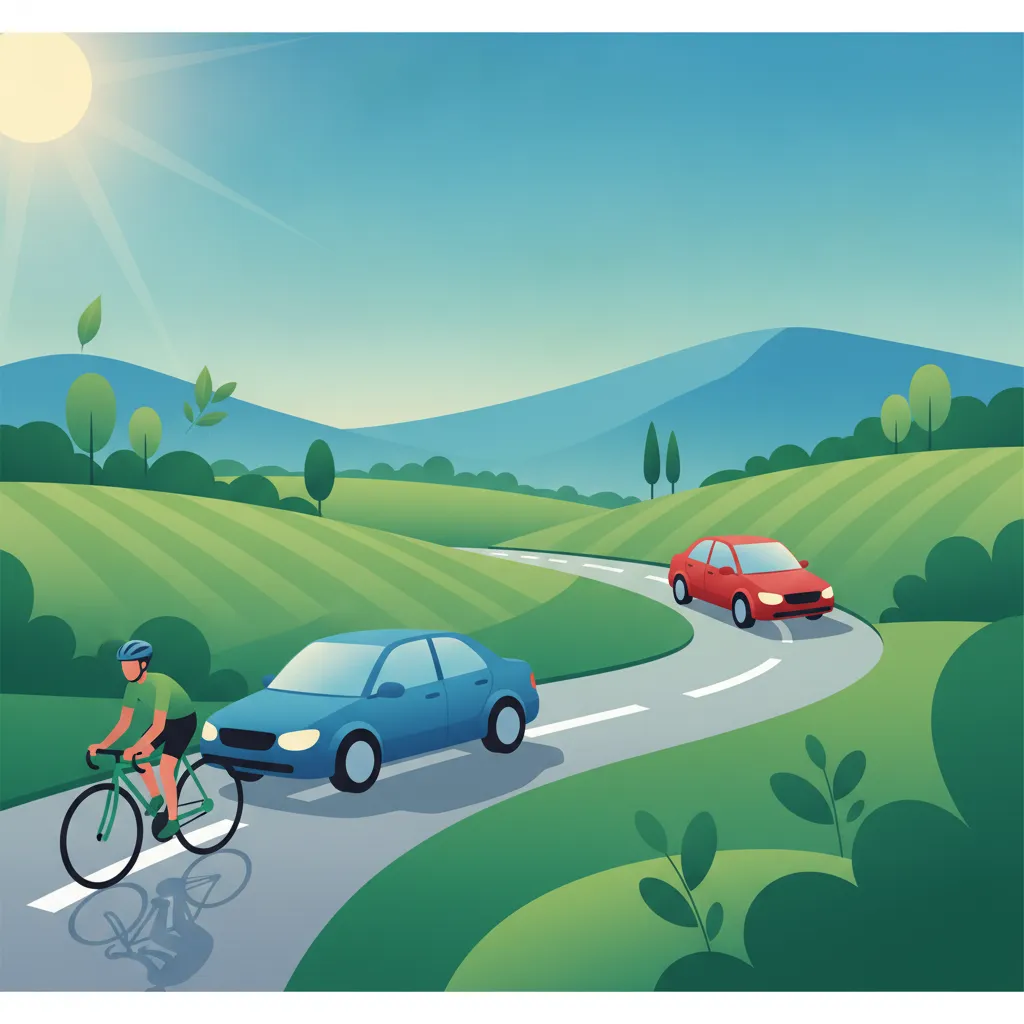 Umgang mit Radfahrern auf schmalen irischen Straßen für Ihre Theorieprüfung