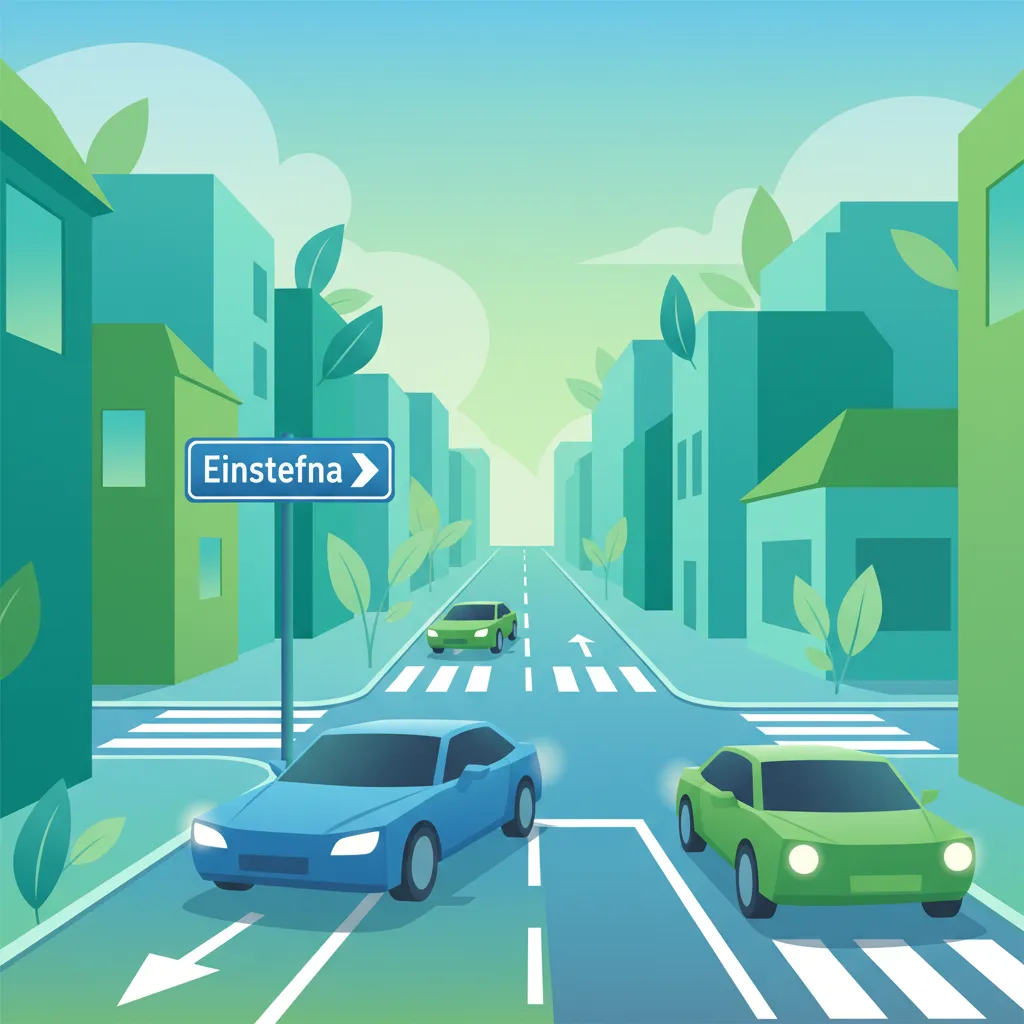 Navigating One-Way Streets in Icelandic Urban Areas