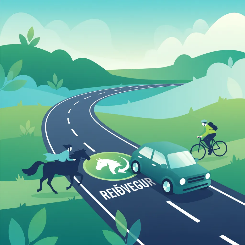Right of Way for Horse Riders and Cyclists in Icelandic Traffic