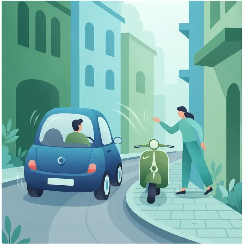 Rückwärtsfahren Regeln und Manöver in Italien