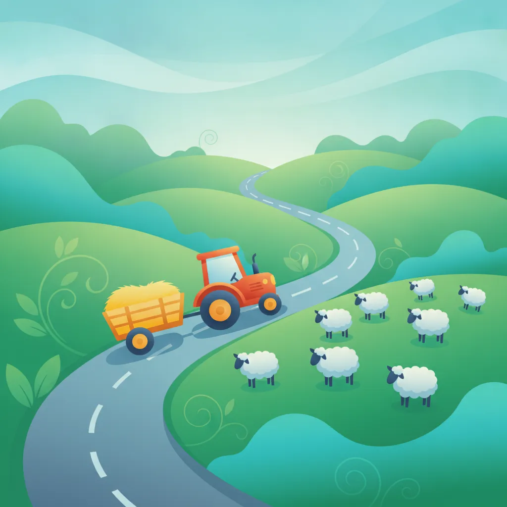 Italian Rural Road Hazards: Animals and Farm Vehicles