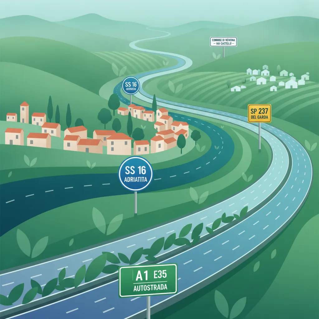Italienische Straßenklassifizierungen: Autostrada, SS, SP, SC