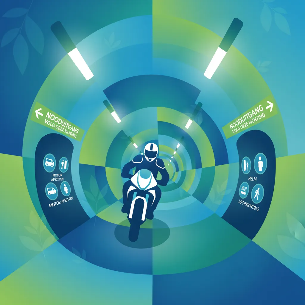 Règles de sécurité dans les tunnels pour motos pour l'examen du permis néerlandais