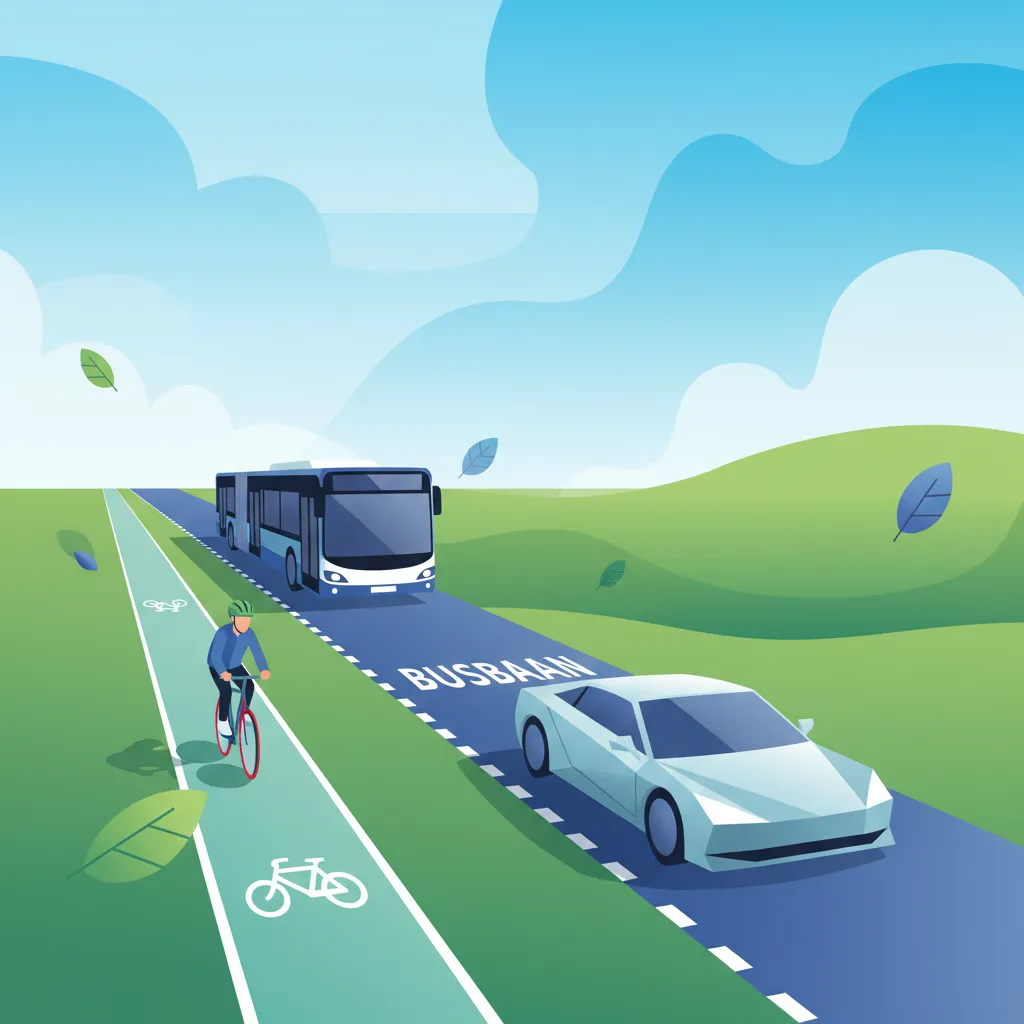 Code de la route néerlandais : explications des marquages des voies de bus et de vélo