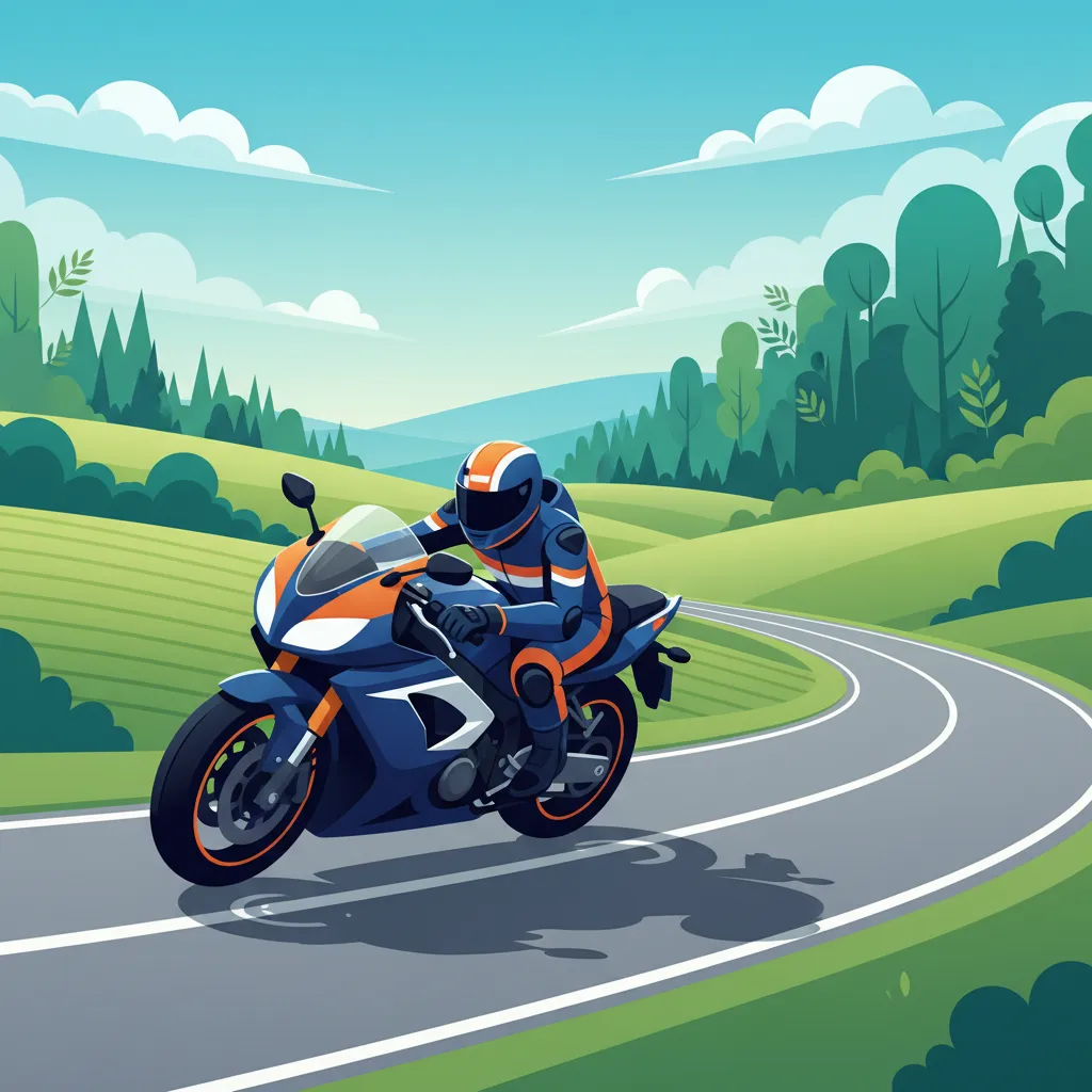 A1 Kurventechnik Grundlagen für die niederländische Motorrad-Theorieprüfung