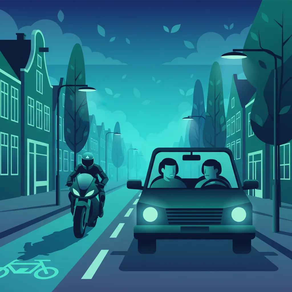 Motorradsichtbarkeit und Präsenz im niederländischen Verkehr