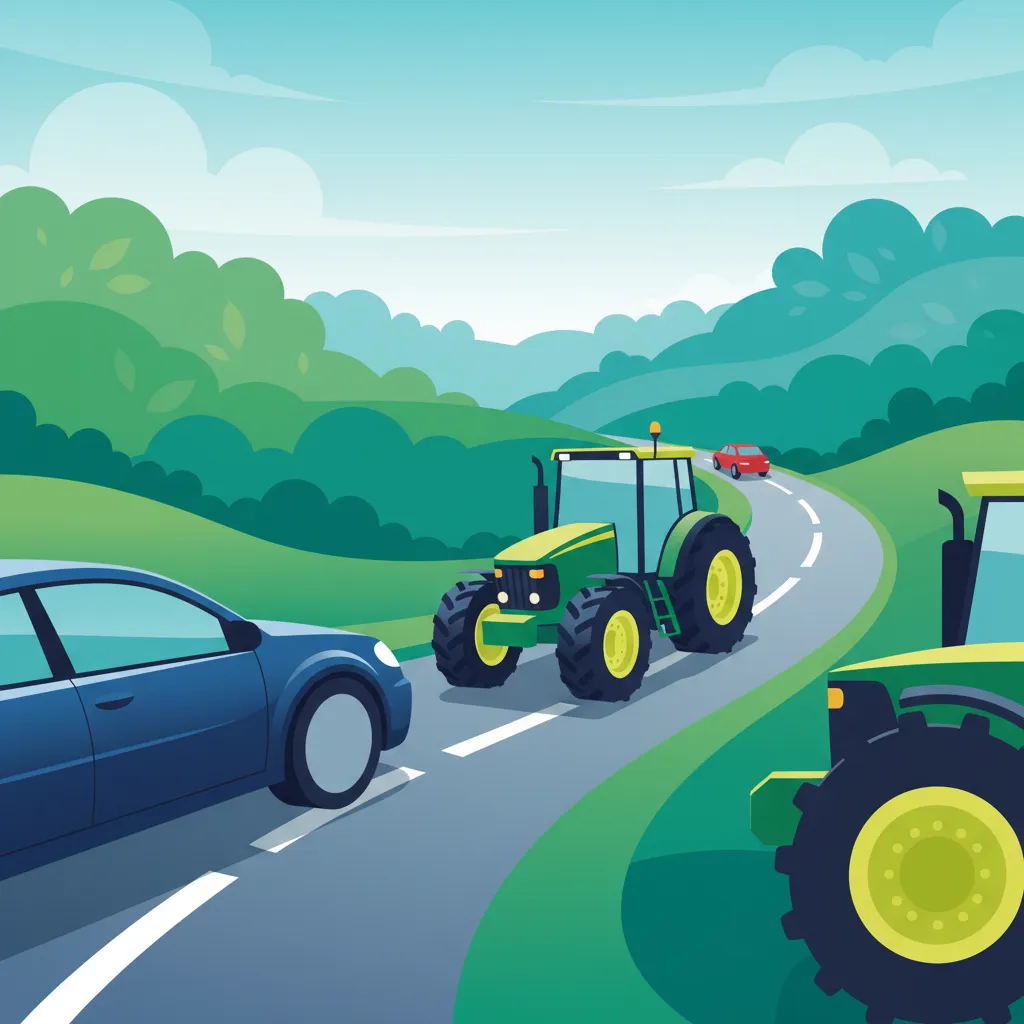 Règles de dépassement sur les routes rurales et à voie unique en Pologne