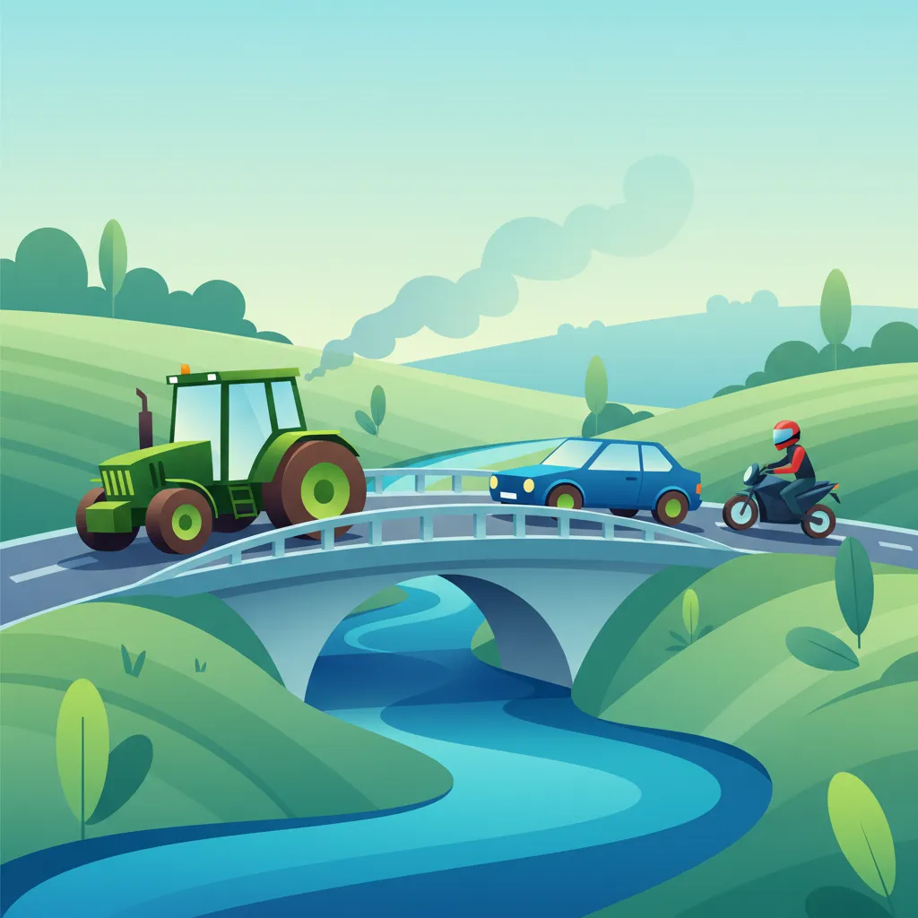 Meistern Sie Kreuzungen mit langsamen landwirtschaftlichen Fahrzeugen für Ihre polnische Fahrprüfung