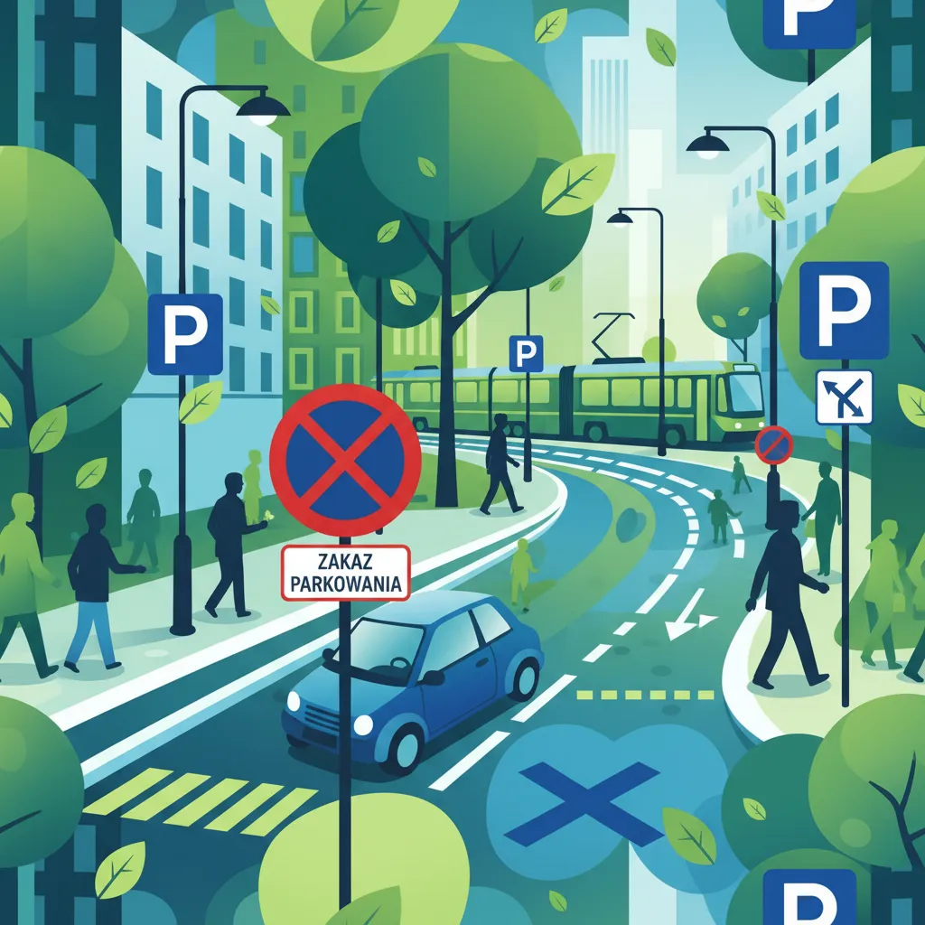 Städtische Parkregeln und -beschränkungen in Polen