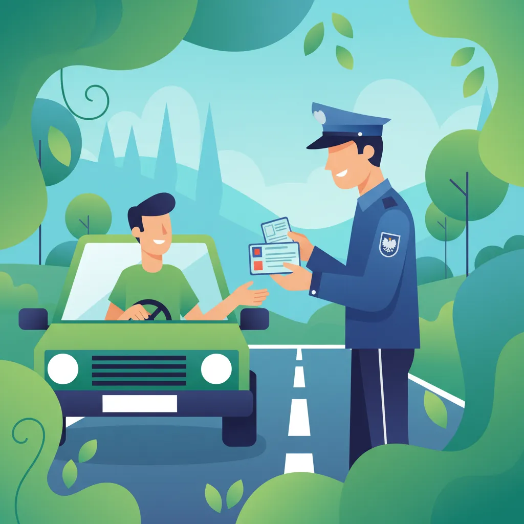 Polnische Polizeikontrollen und Straßensperren