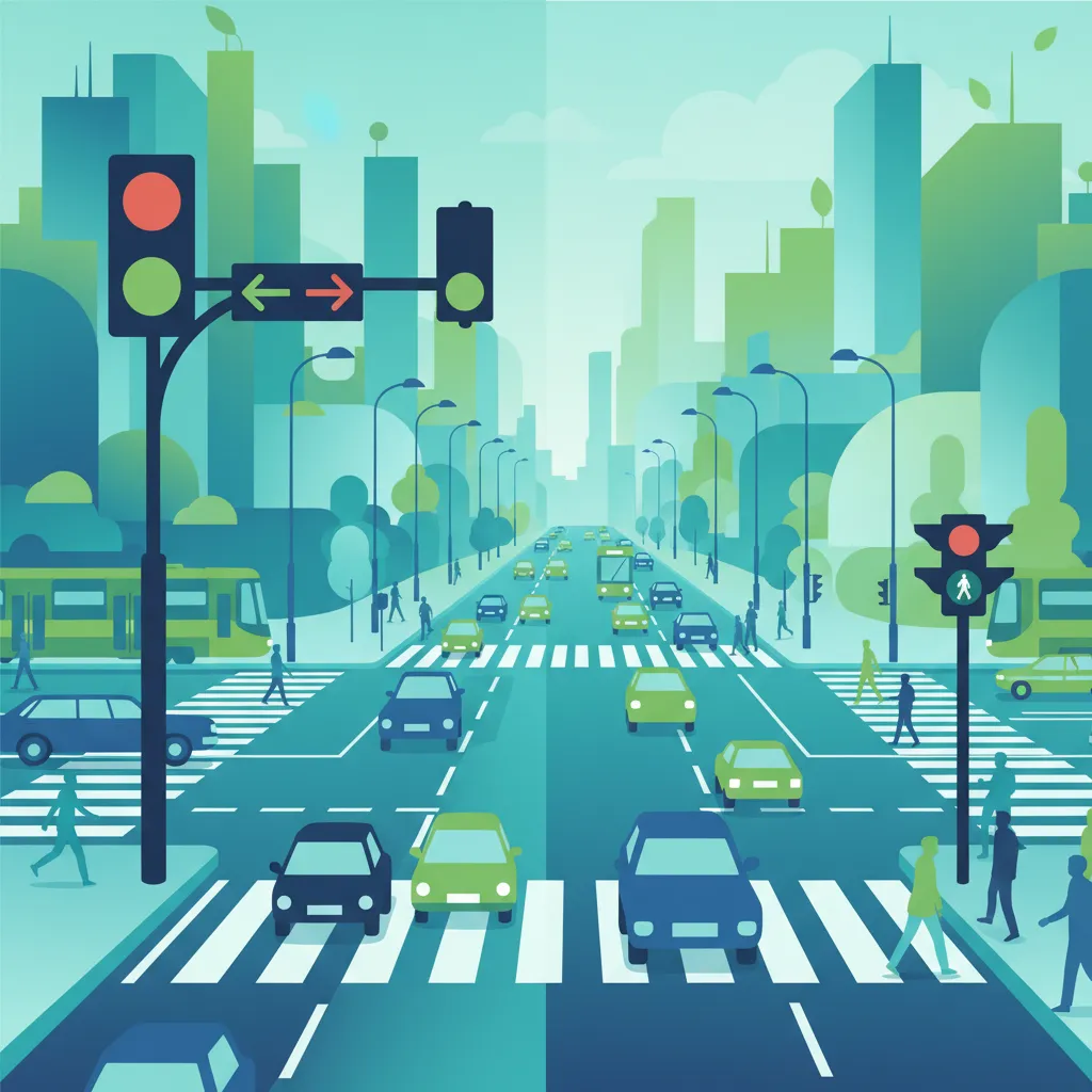Interpretation von Ampeln und Signalen im Stadtverkehr in Polen