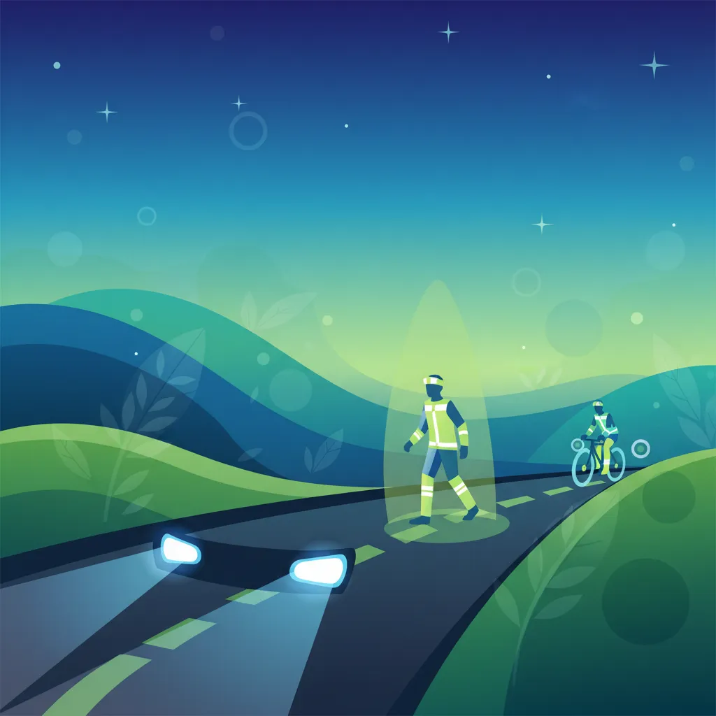 Fahren bei Nacht und Sichtbarkeit von Fußgängern in Polen