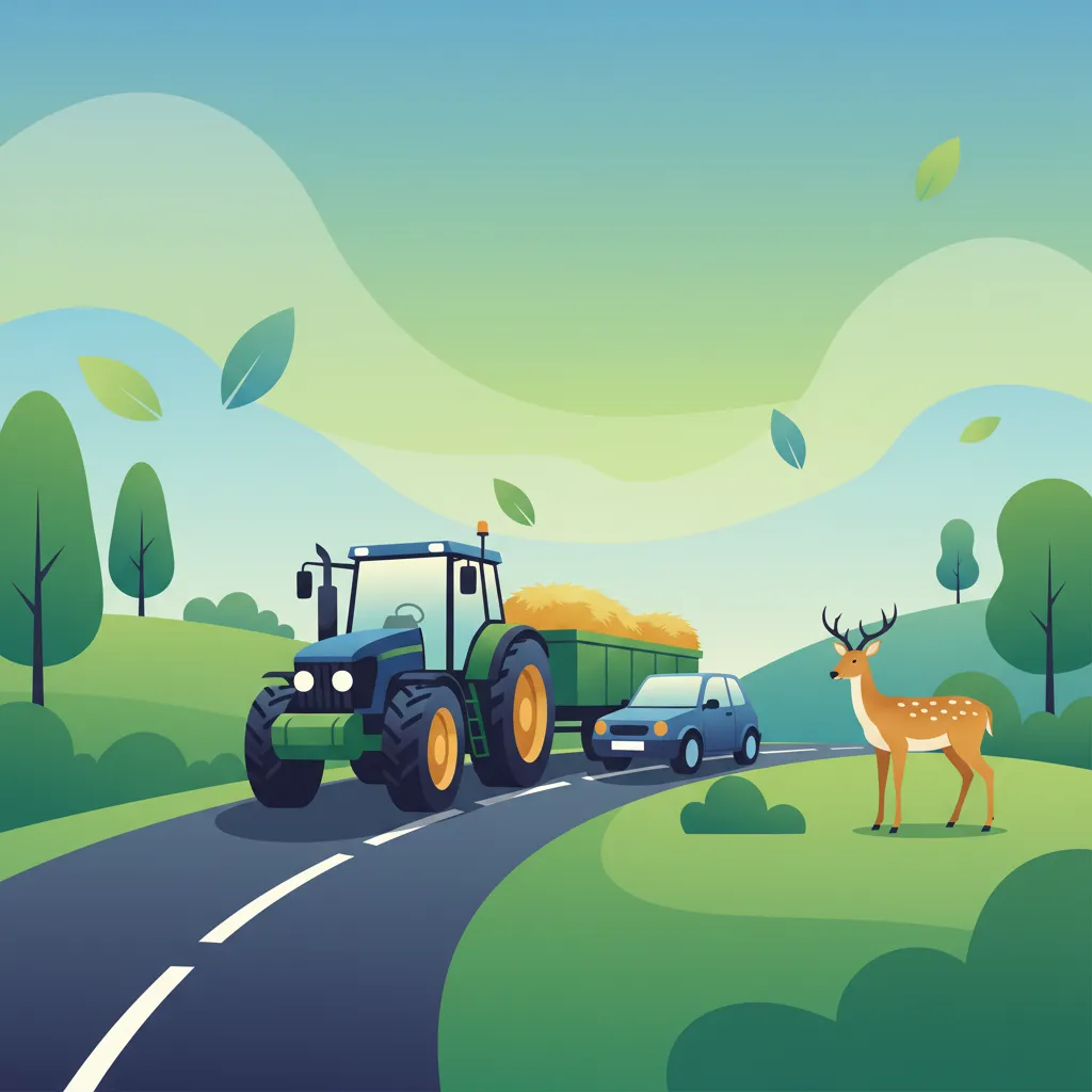 Umgang mit Gefahren auf dem Land: Tiere und Landwirtschaftsfahrzeuge