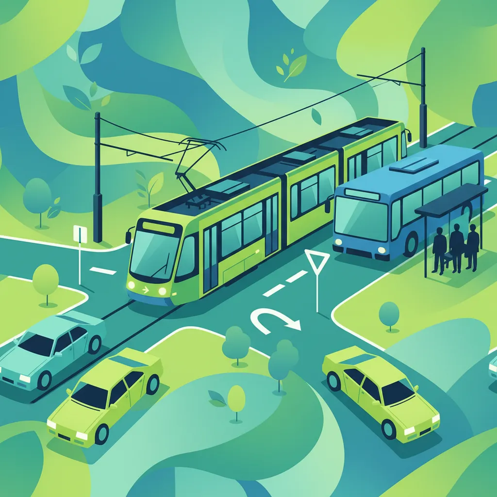 Vorfahrtsregeln mit Straßenbahnen und öffentlichen Verkehrsmitteln in Polen