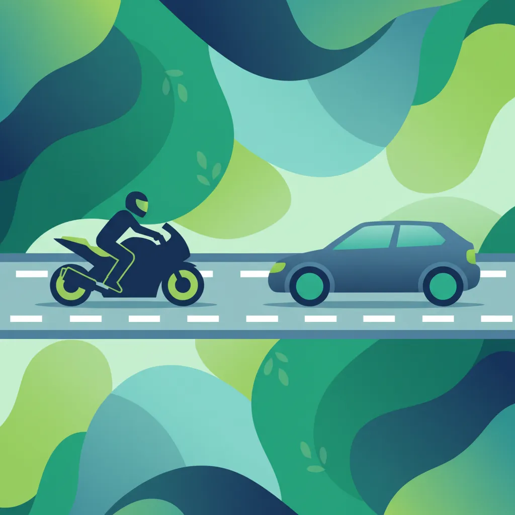 Motorrad-Positionierung und Sicherheit im polnischen Verkehr