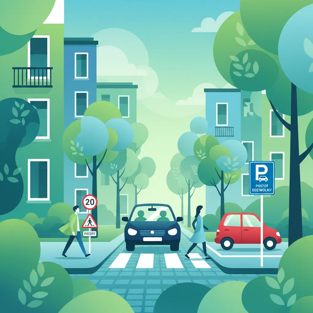 Verkehrsregeln in polnischen Wohngebieten